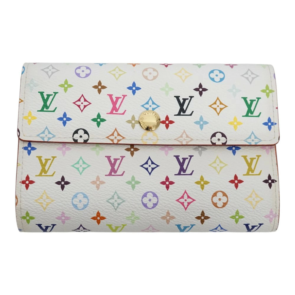 Louis Vuitton Portefeuille Alexandra Wallet Leather Silver